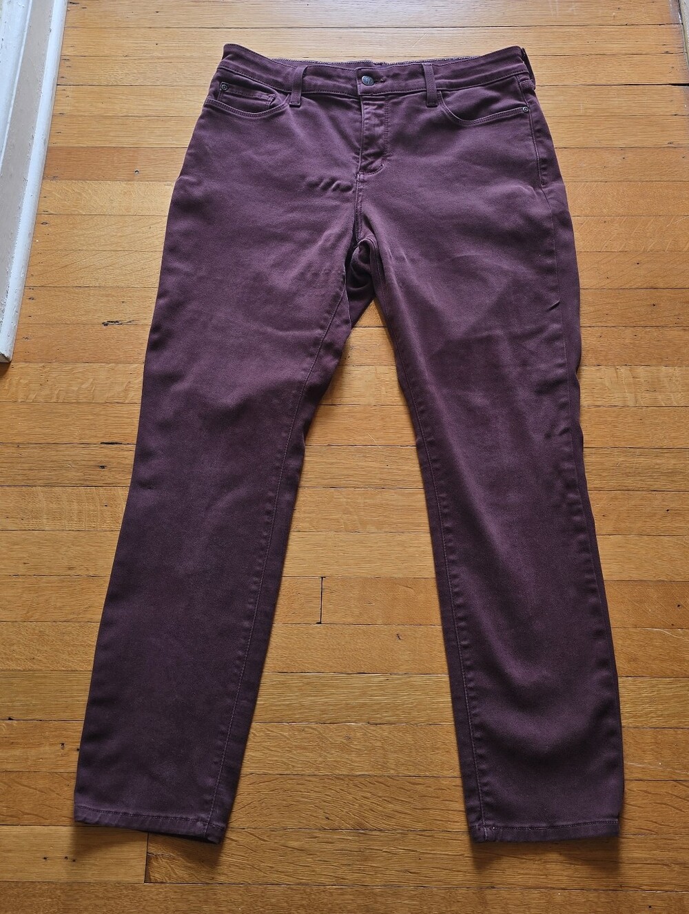 NYDJ, Straight Leg Pants, Wine, GUC, Women's 12P